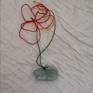 NEW Hand Crafted Jade Dog Pendant Necklace for Women, Men, Children